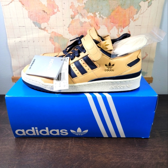 adidas forum 84 low beige blue